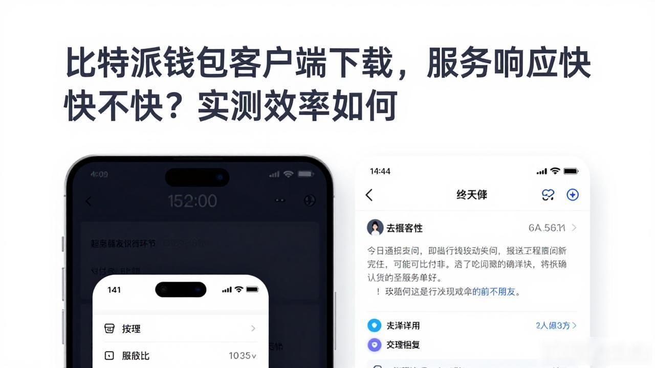 比特派钱包客户端下载，服务响应快不快？实测效率如何