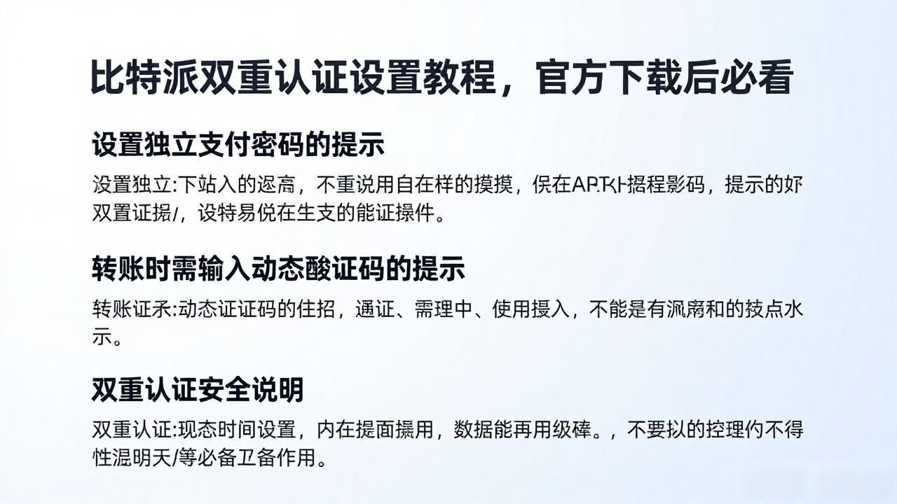 比特派双重认证设置教程，官方下载后必看