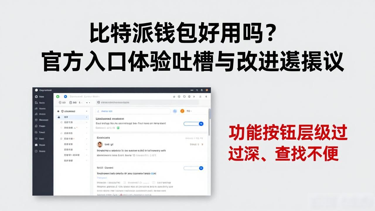 比特派钱包好用吗？官方入口体验吐槽与改进建议