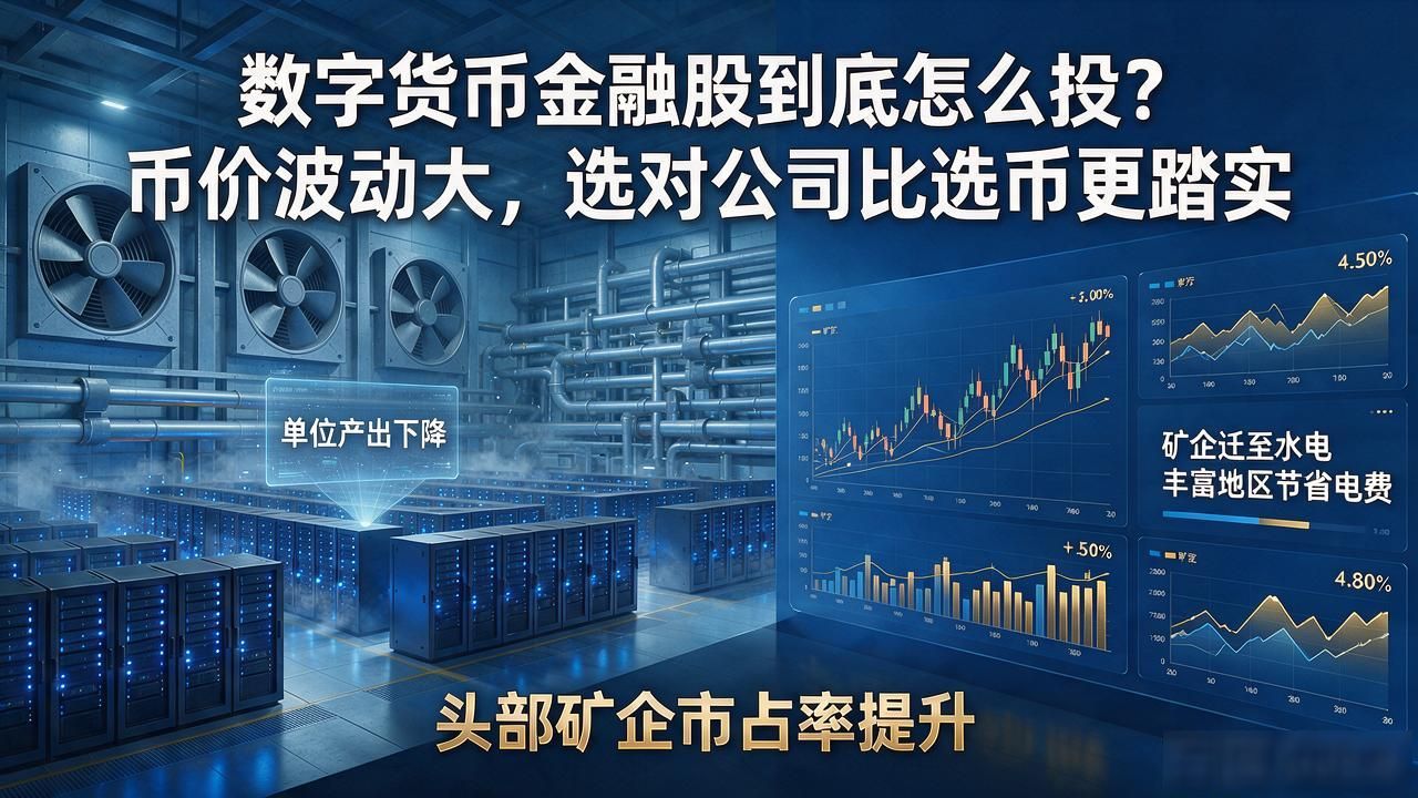 数字货币金融股到底怎么投？币价波动大，选对公司比选币更踏实
