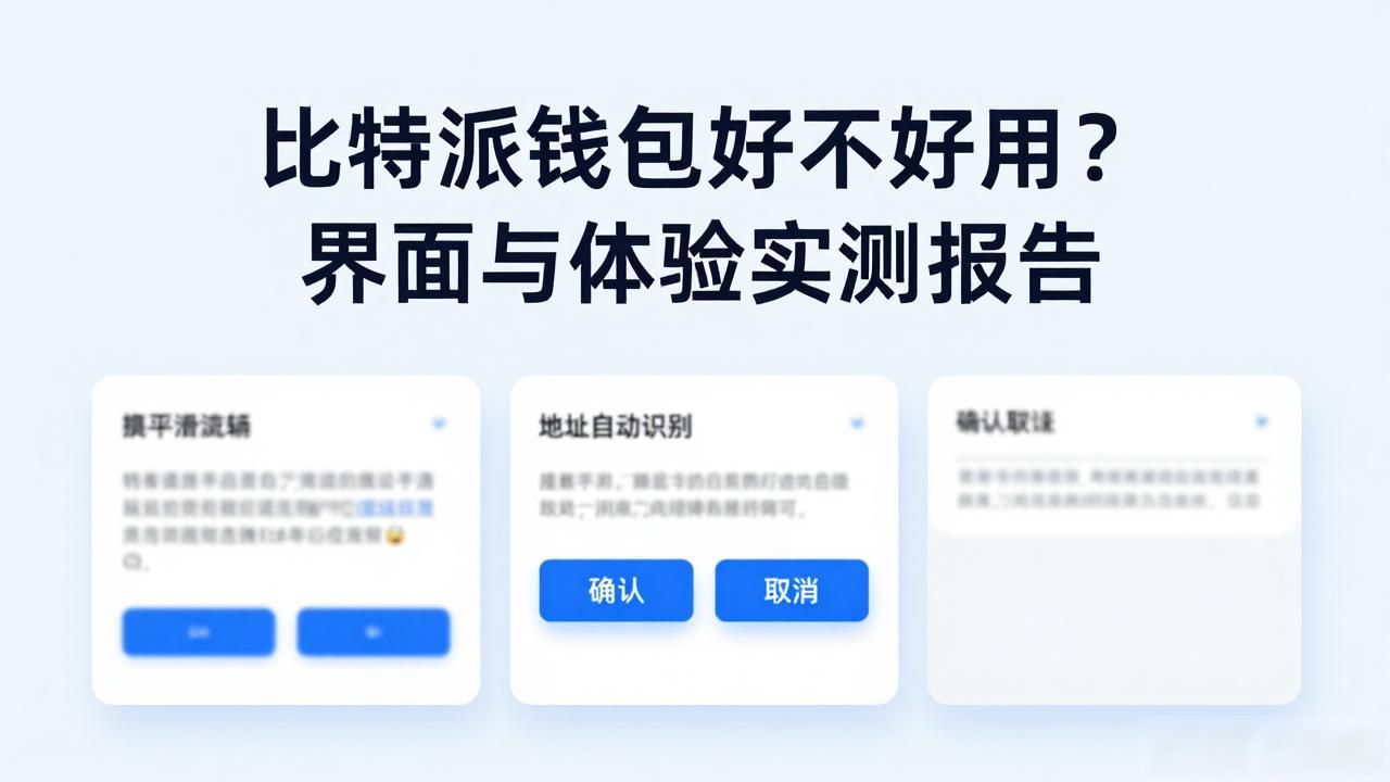 比特派钱包好不好用？界面与体验实测报告