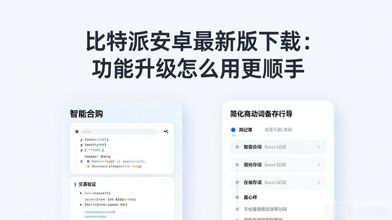 比特派安卓最新版下载：功能升级怎么用更顺手