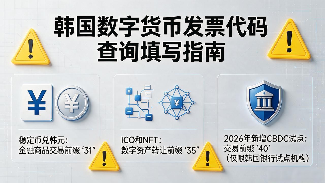 韩国数字货币发票代码怎么查？2026最新规则与填写避坑指南