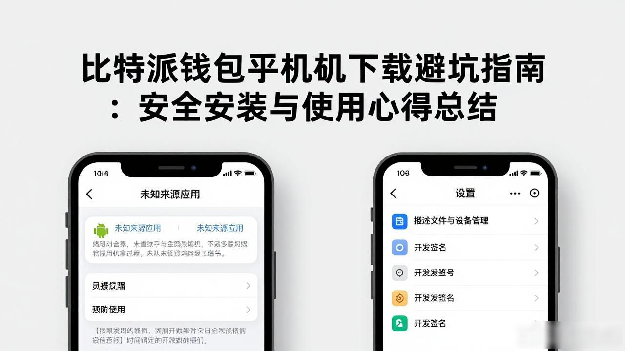 比特派钱包手机版下载避坑指南：安全安装与使用心得总结