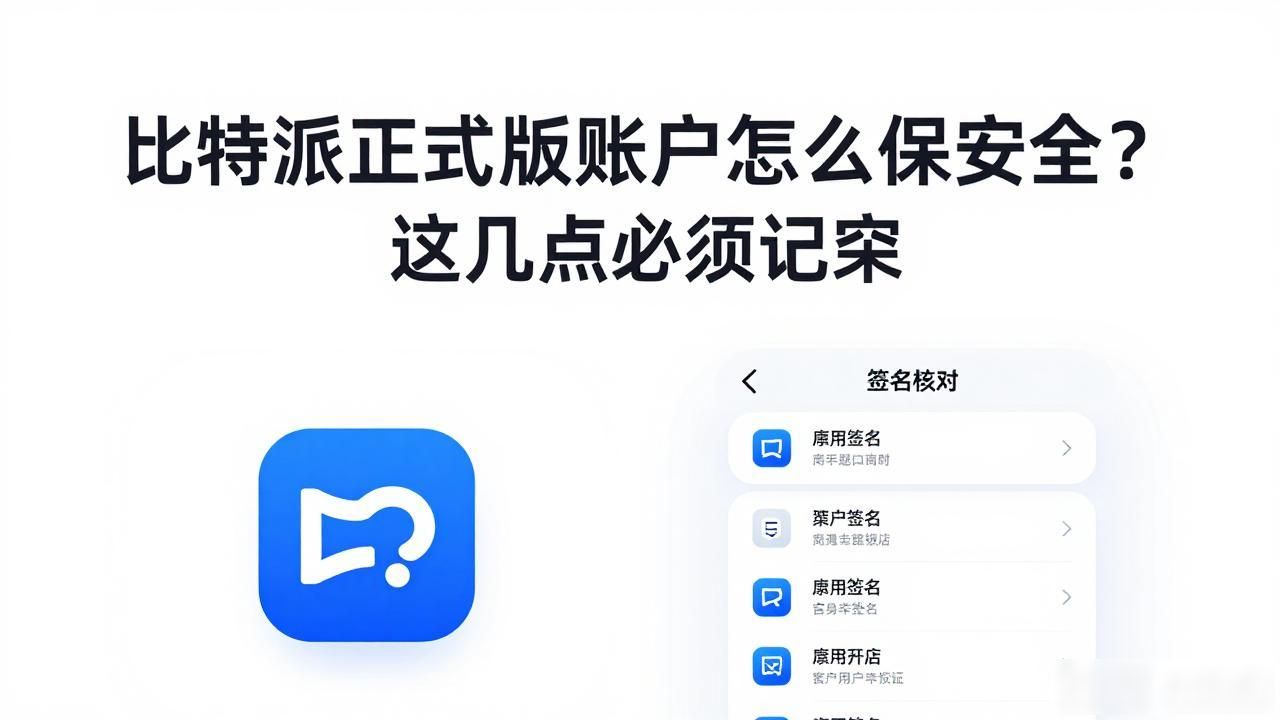 比特派正式版账户怎么保安全？这几点必须记牢