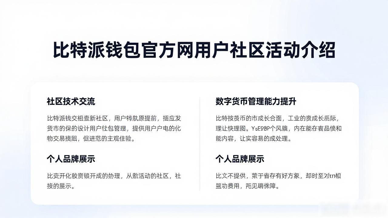 比特派钱包官方网用户社区活动介绍