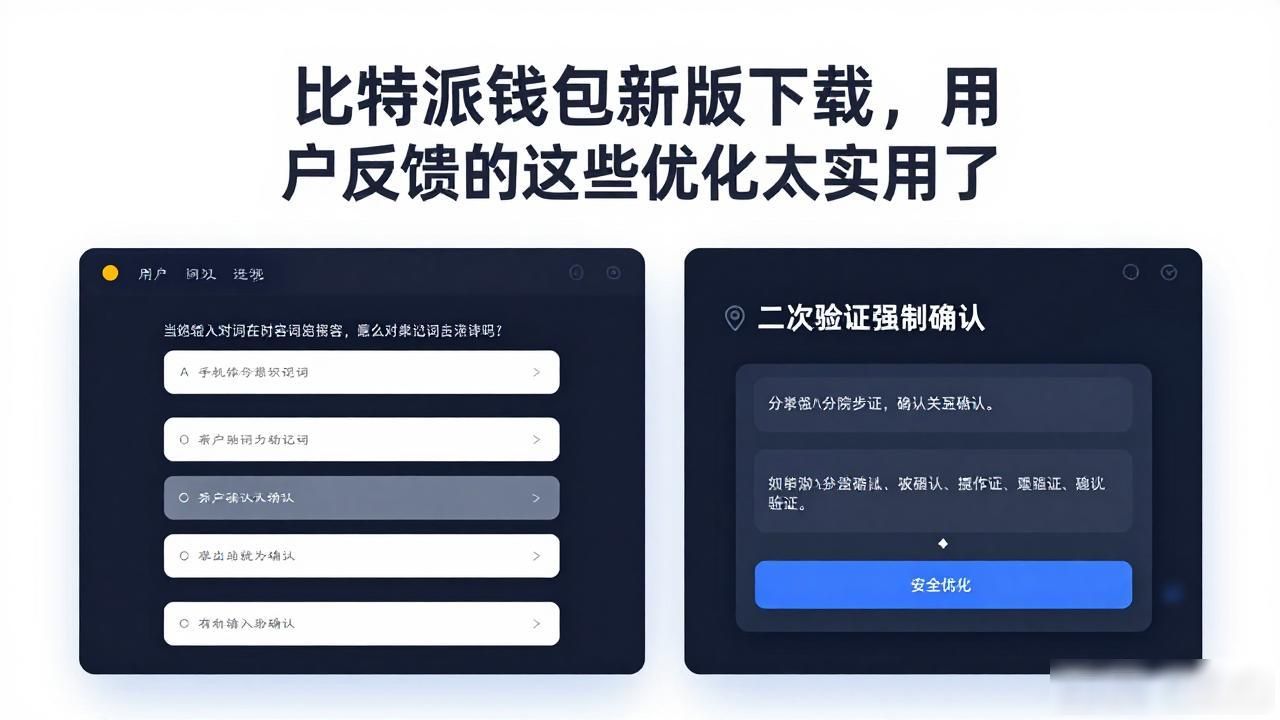 比特派钱包新版下载，用户反馈的这些优化太实用了