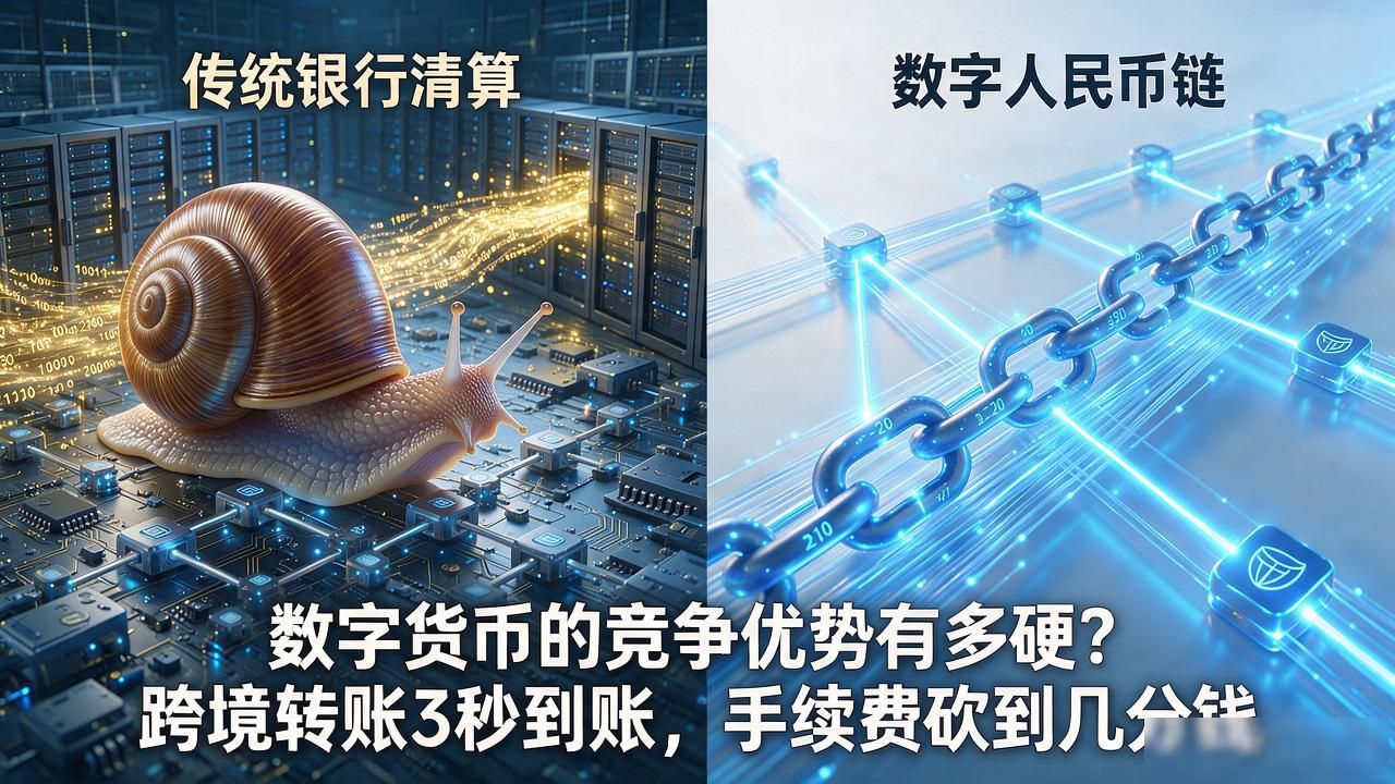 数字货币的竞争优势有多硬？跨境转账3秒到账，手续费砍到几分钱
