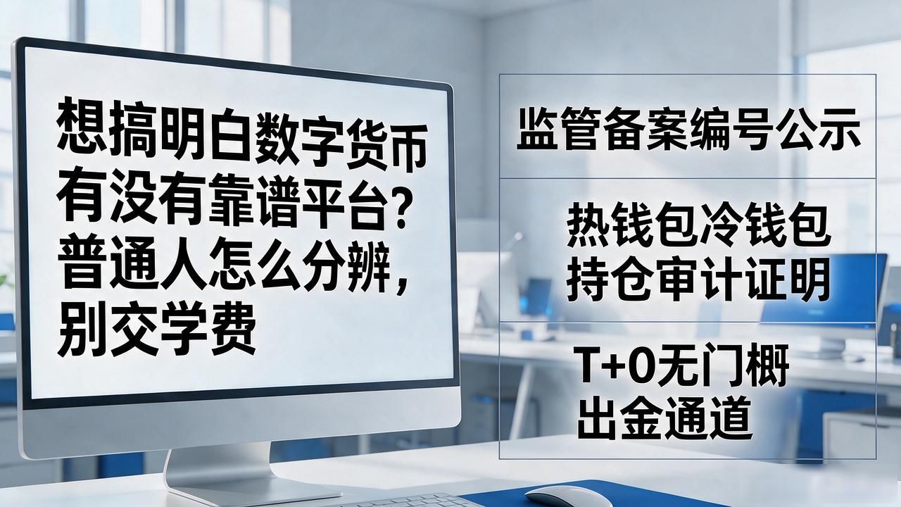 想搞明白数字货币有没有靠谱平台？普通人怎么分辨，别交学费